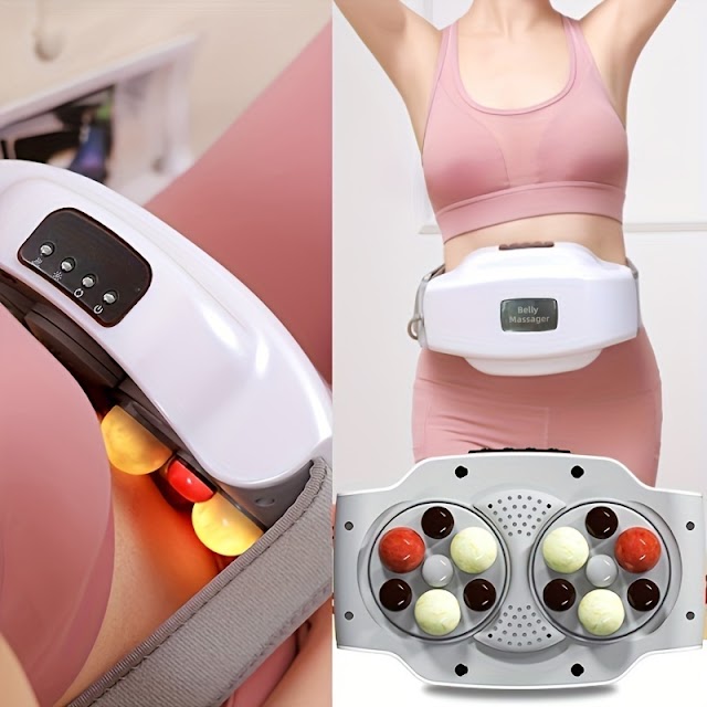 Electric Abdominal Massager Bian Stone Tummy Kneading Instrument