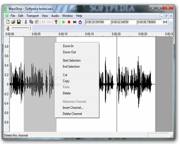 WaveShop montage audio mp3 مونتاج ملفات صوتية تغيير الصوت 