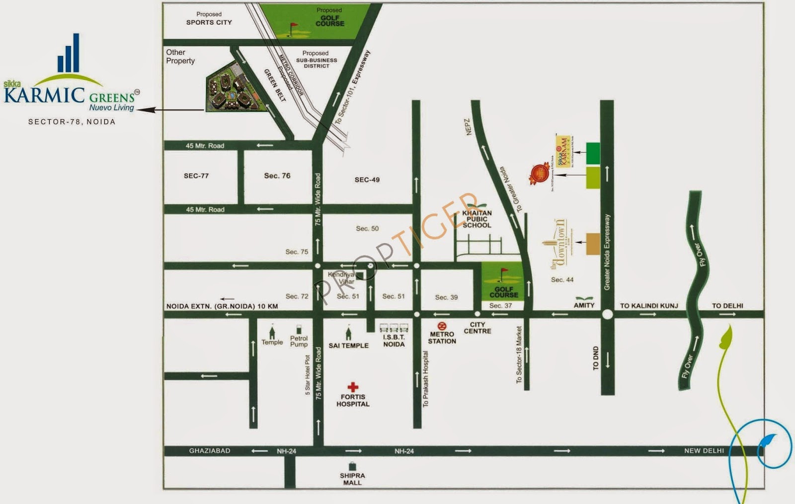 Sikka Karmic Greens Location Plan