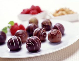 Chocolate balls valentine