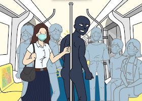 Cheeky 'butt-clenching' poster to deter pole-hoggers on Bangkok BTS train goes viral, posted on Wednesday, 06 July 2022