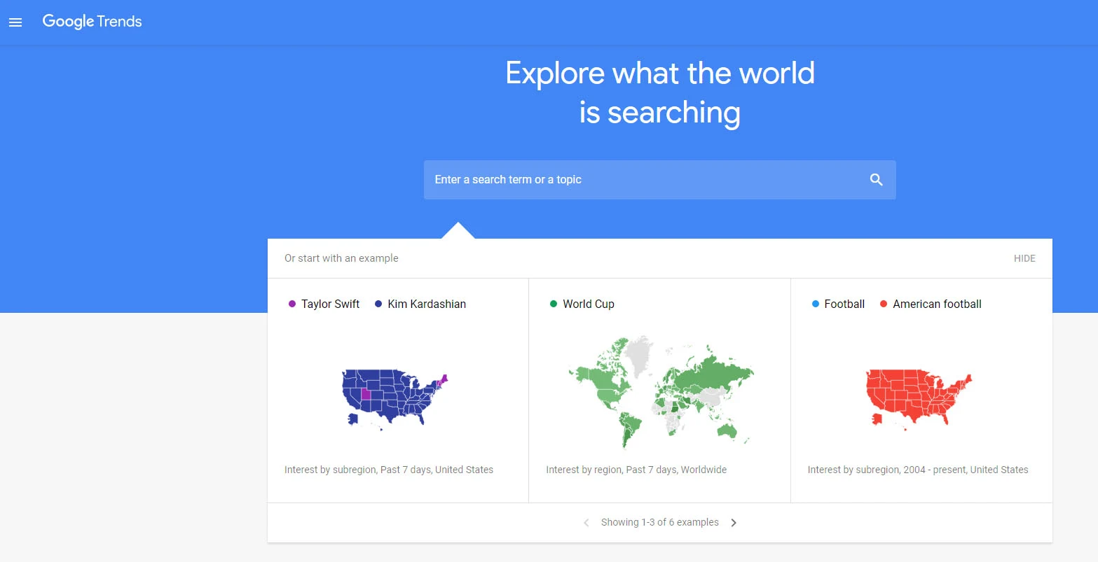 discover the latest trend by using free Google Trend tool