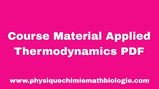Course Material Applied Thermodynamics PDF