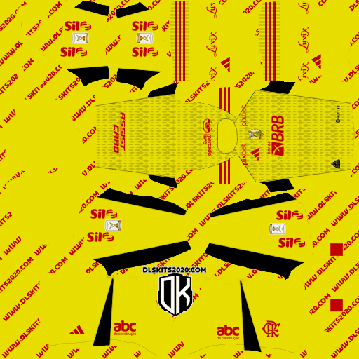 Kit Dream League Soccer 2023 Flamengo DLS Kits 2023-2024 Adidas (Goalkeeper Away)