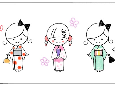 [最も欲しかった] 着物 イラスト 簡単 女の子 717484