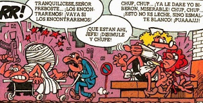 Mortadelo disfrazado de niñera