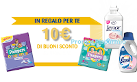 Logo Lenor Tocco di Purezza e Dash Baby ti regalano un buono Pampers da 10€ come premio certo!