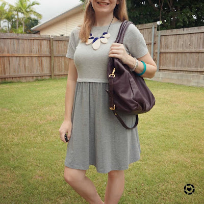 awayfromblue skater dress with brown marc jacobs fran bag Instagram pic