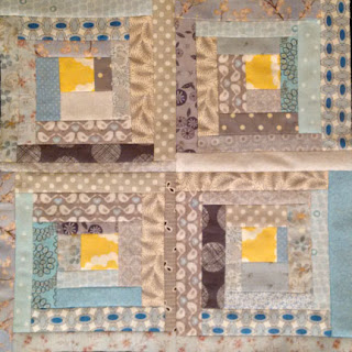 wonky log cabin quilt blocks: QuiltBee