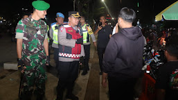 Polres Indramayu dan Kodim 0616/Indramayu Amankan Malam Takbiran Idul Fitri 1445 H