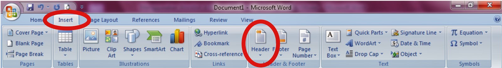 Membuat  Header and Footer dalam Microsoft Word  Membuat  Header and Footer dalam Microsoft Word