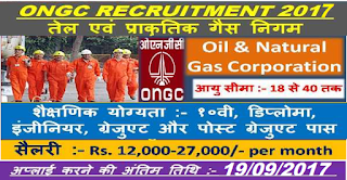 ओएनजीसी (तेल एवं प्राकृतिक गैस निगम) रिक्ति समाचार 2017,Post Graduation Degree Jobs, Government Jobs Jobs, State  Uttarakhand, Government Oil and Natural Gas Corporation Limited Job,
