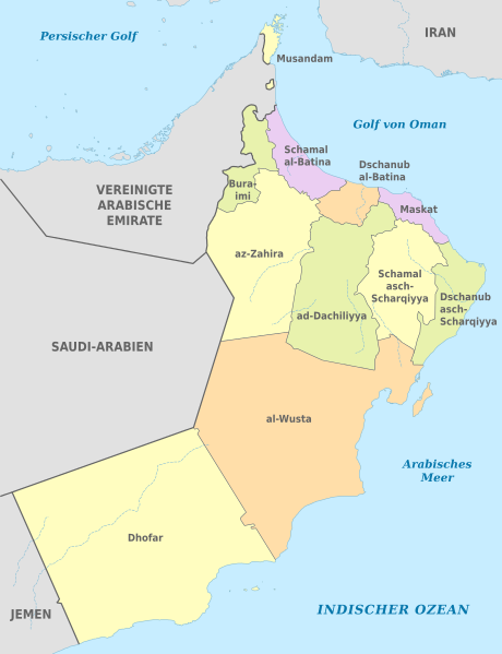 Pembagian wilayah administratif Oman