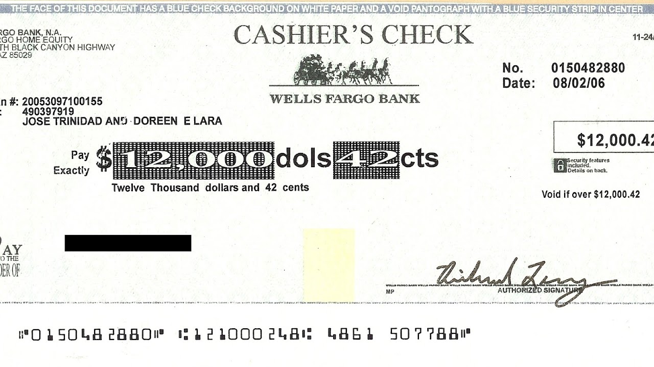 A Bank Check