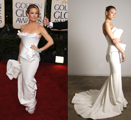 kate hudson 2011 golden globes. Kate Hudson in Marchesa Bridal