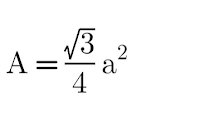 Area of an equilateral triangle