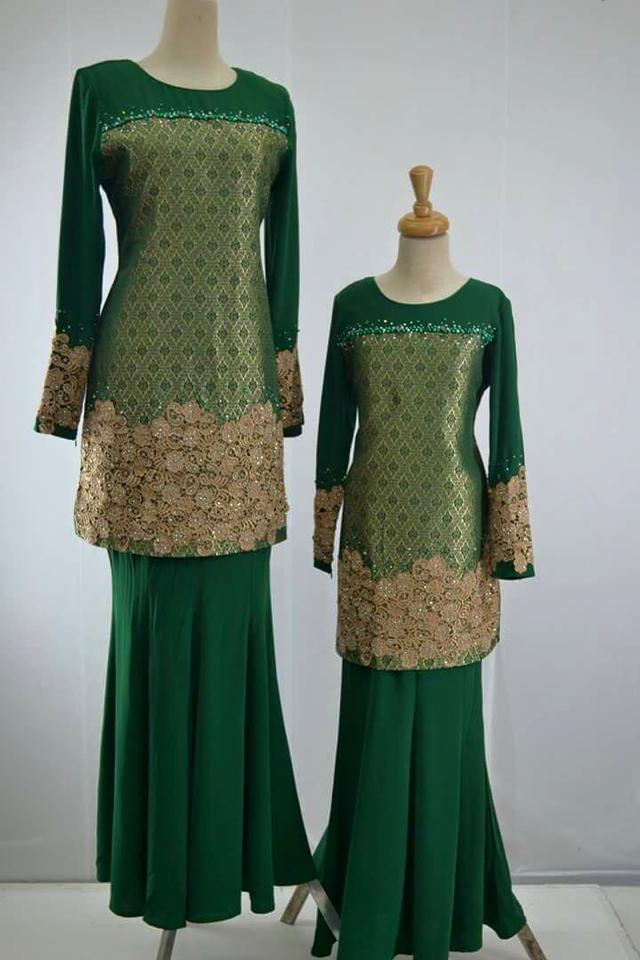 36 Baju Pengantin Songket Mint Green Modis Dan Cantik