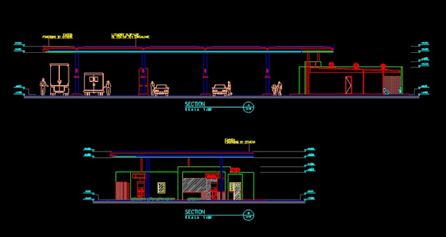  Download  Gambar  Kerja  SPBU File Dwg  Kaula Ngora 