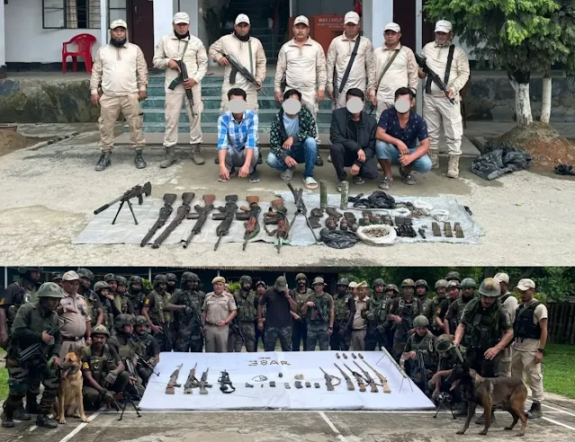 Major Arms Haul in Manipur, Multiple Militants Arrested in Statewide Security Crackdown