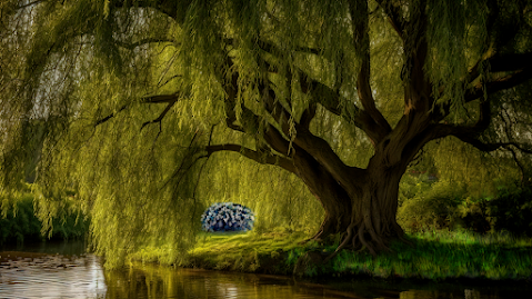 Willow Tree Painting by Jacqueline