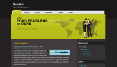 solution-blogspot-template, blogger template solution