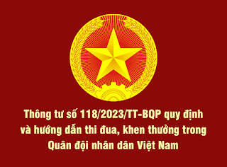 Thông tư số 118/2023/TT-BQP quy định và hướng dẫn thi đua, khen thưởng trong Quân đội nhân dân Việt Nam