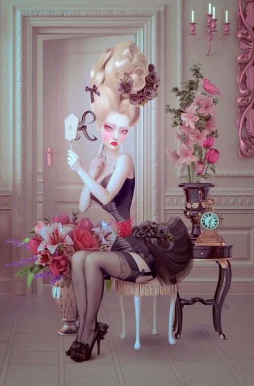 Natalie Shau ilustrações photoshop fashion surreal sombrio terror