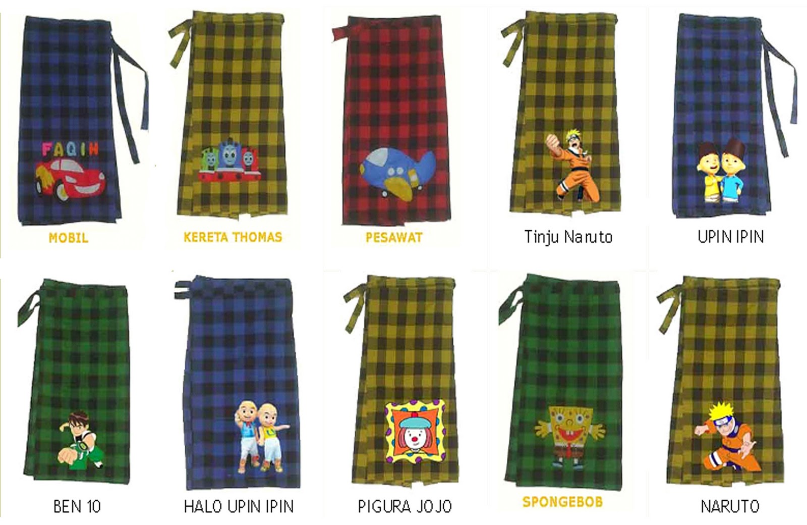  SARUNG  ANAK  MUSLIM UNIK DAN LUCU GAMBAR KARTUN HARGA 