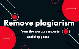 How to remove plagiarism from the wordpress posts and blog posts?