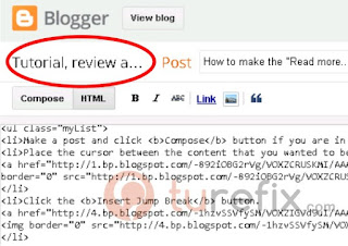 Go to blogger dashboard menu How to make "Read more.." separator on Blogspot Blogger with Jump Break, remove read more link, how to make read more in Blogger, show title post only on homepage