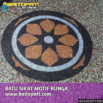 batu sikat motif bunga