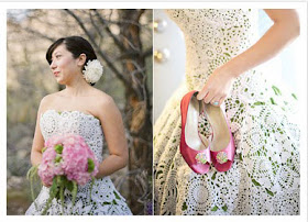 White Crochet Wedding Dress