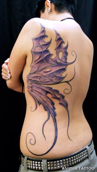 Tattoo Body Female Back to Idea With Butterfly Tattoo Design