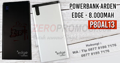 Souvenir Powerbank P80AL13 ( EDGE ), Barang Promosi Powerbank Arden, Power Bank Murah Untuk Souvenir Promosi, Grosir Power bank Souvenir, Jual power bank bisa dilogo perusahaan