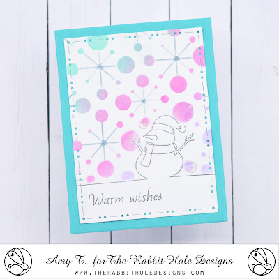 1 Line Snowperson Stamp Set, Mid-Century Modern 2 Stencil, You've Been Framed - Layering Dies, Clear Sparkle Enamel Dots by The Rabbit Hole Designs #therabbitholedesignsllc #therabbitholedesigns #trhd