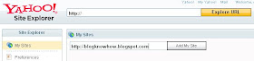 Yahoo Site Explorer Add My Site