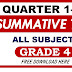   Summative Test GRADE 4 Q1- Q4