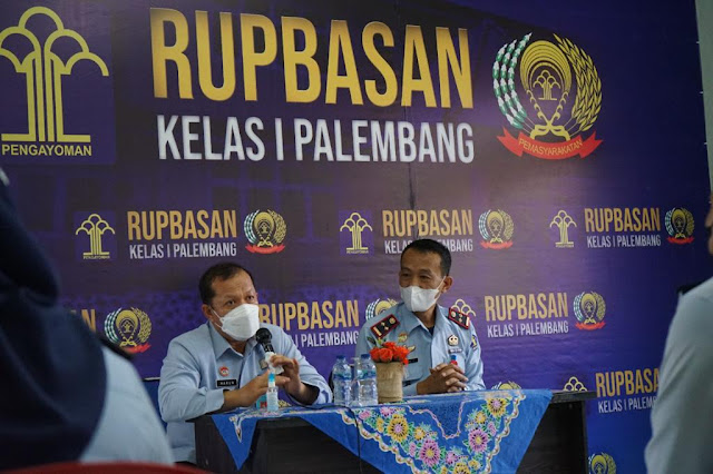 Kakanwil Kemenkumham Sumsel Sambangi Rupbasan Palembang