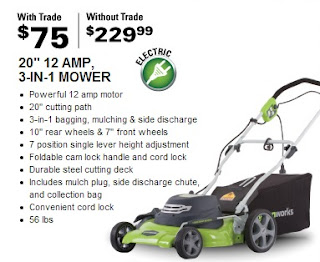 Pep Boys electric lawnmower