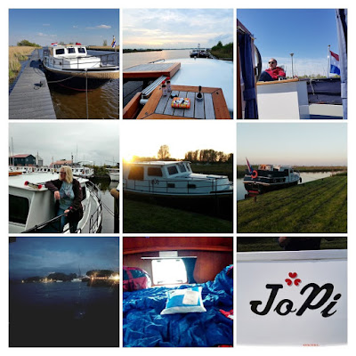 Mit dem Motorboot durch Friesland Holland 
