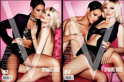 Rihanna and Kate Moss topless fo V magazine phothoshoot