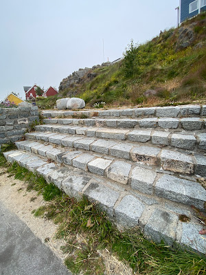 stone steps in Qaqortoq, Greenland