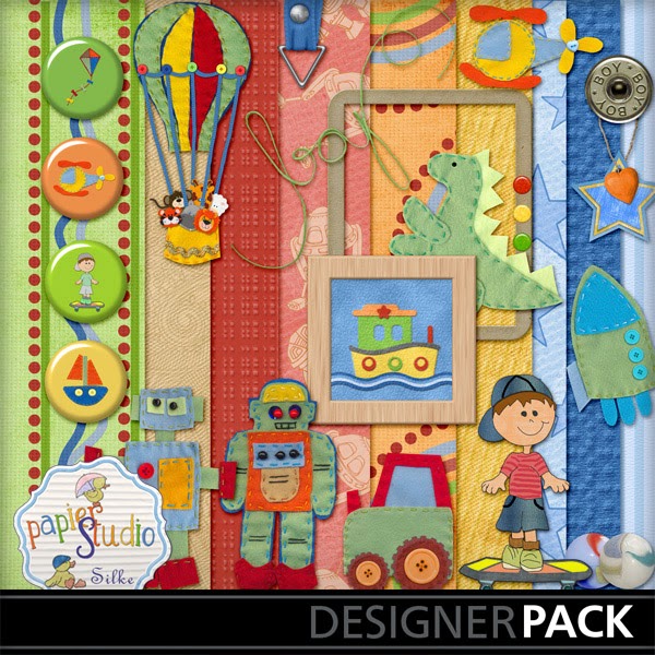 Little Boys Playroom Scrapbooking Kit