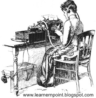 MAchine taking dictation
