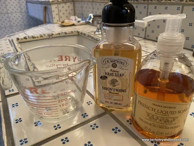 ingredients for making your own foaming hand soap