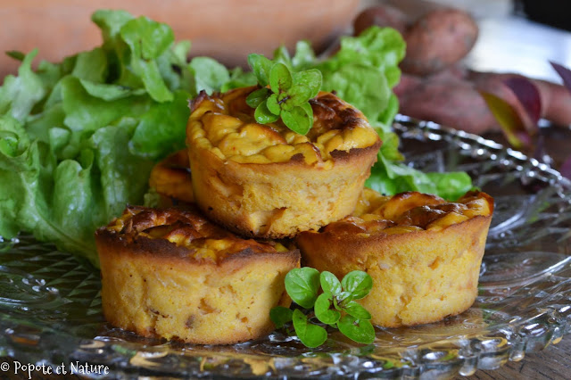 Petits flans légèrement pimentés à la courge et à la patate douce © Popote et Nature