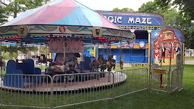 children's ride and Magic Maze on the Town Common