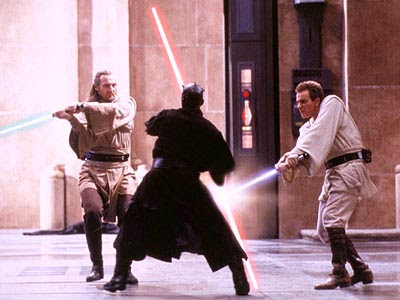  battle between Qui-Gon 