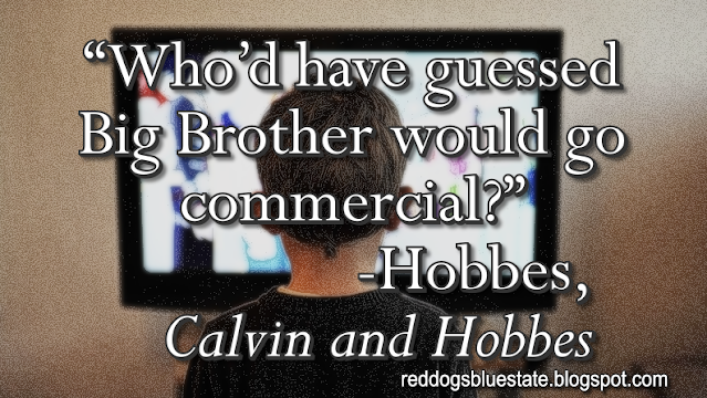 “Who’d have guessed Big Brother would go commercial?” -Hobbes, _Calvin and Hobbes_