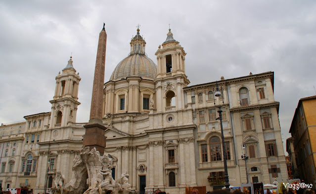 Piazza Navona e la fontana dei Quattro fiumi a Roma